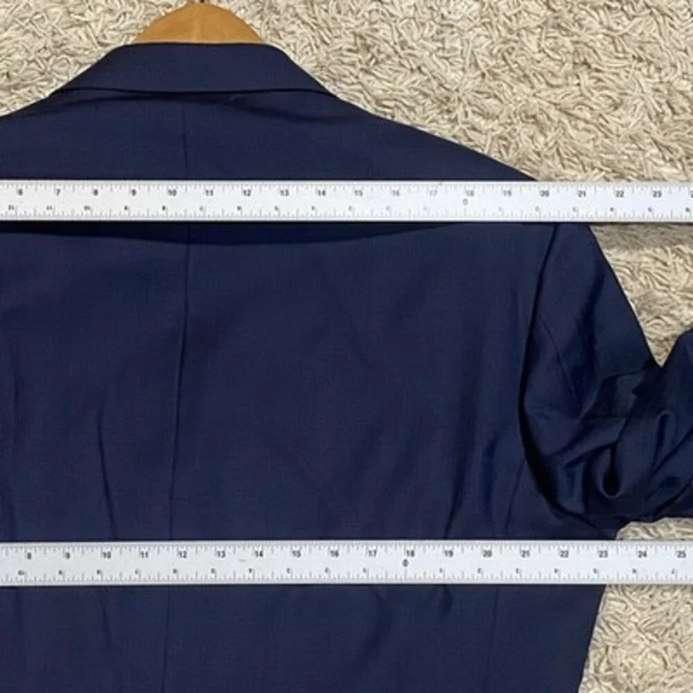 Vintage Loro Piana Hickey Freeman Men Blue Blazer 48XLG Tasmanian Super USA Wool